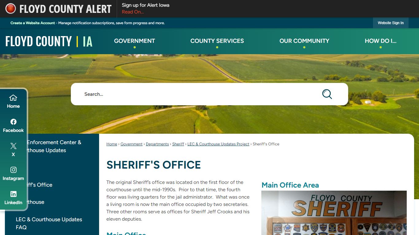 SHERIFF'S OFFICE | Floyd County, IA - Official Website