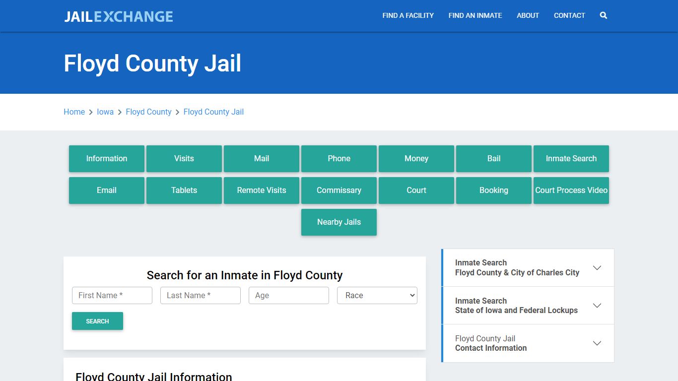 Floyd County Jail Roster Lookup, IA, Inmate Search